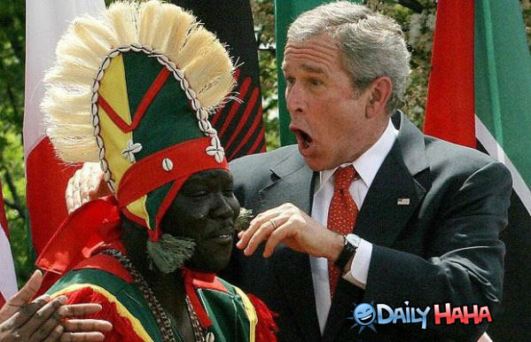Bush makes Monkey Face