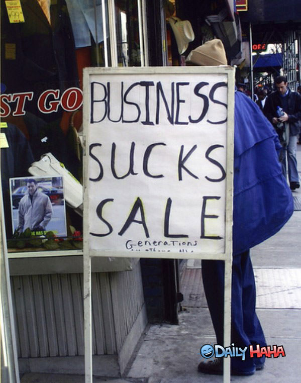 Business Sucks Sale funny picture
