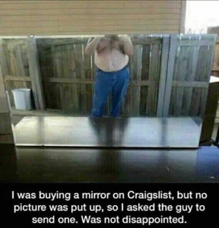 buying a mirror online funny picture