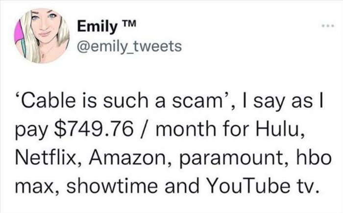 cable is such a scam ... 2