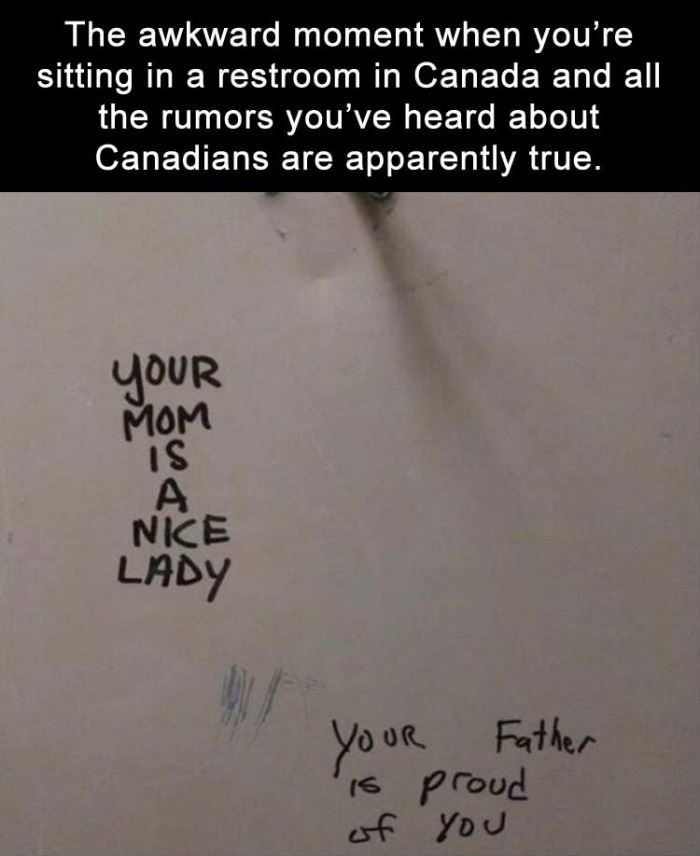 canadian bathroom walls funny picture