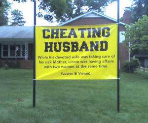 Cheating Husband Sign