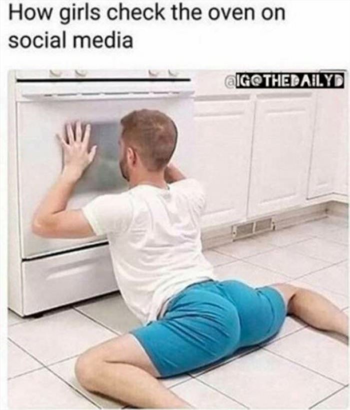 checking the oven