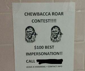 chewbacca roar contest funny picture