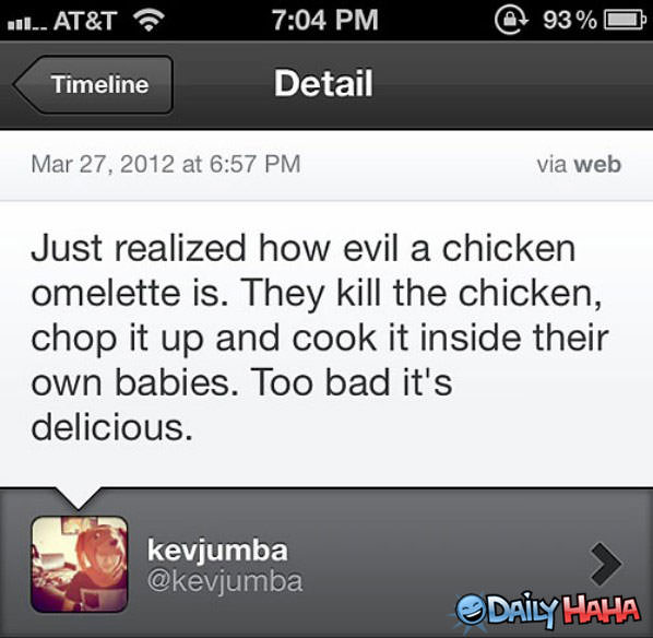 Chicken Omelette funny picture