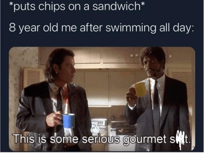 chips on a sandwich