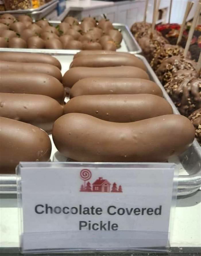 chocolate covered pickle