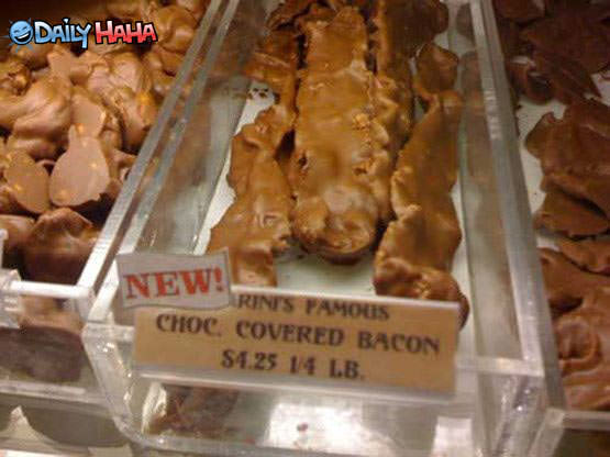 Chocolate covered bacon