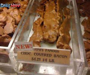 Chocolate covered bacon