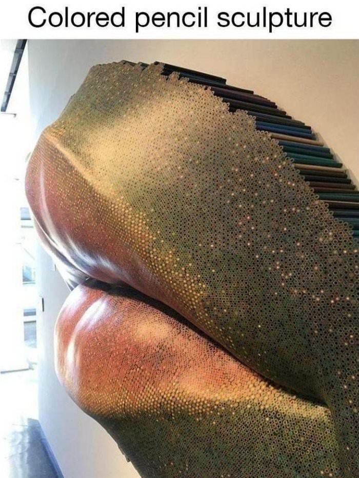 colord pencil sculpture