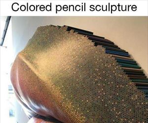 colord pencil sculpture
