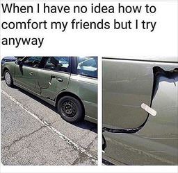 comforting my friends