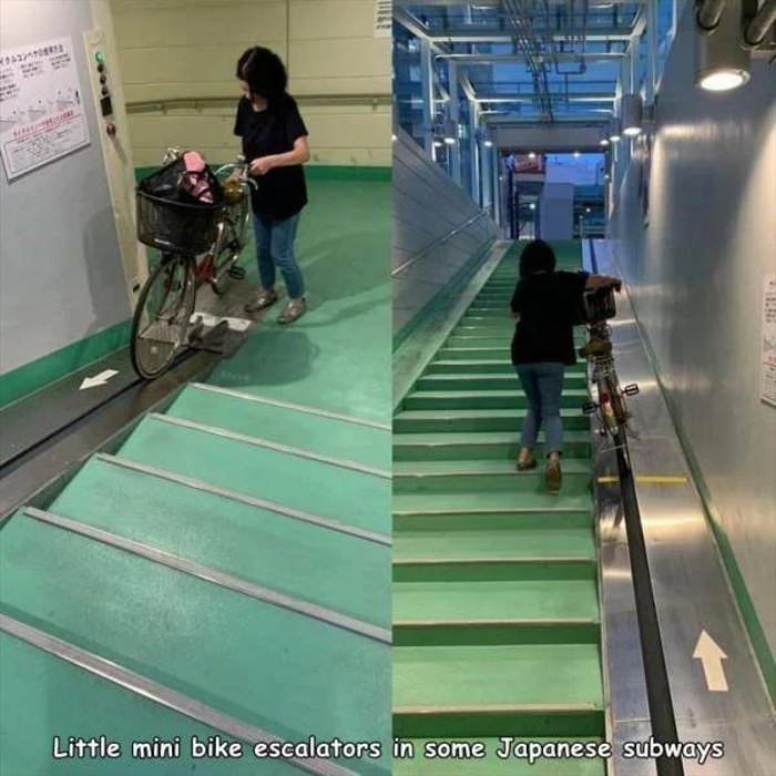 cool bike escalator