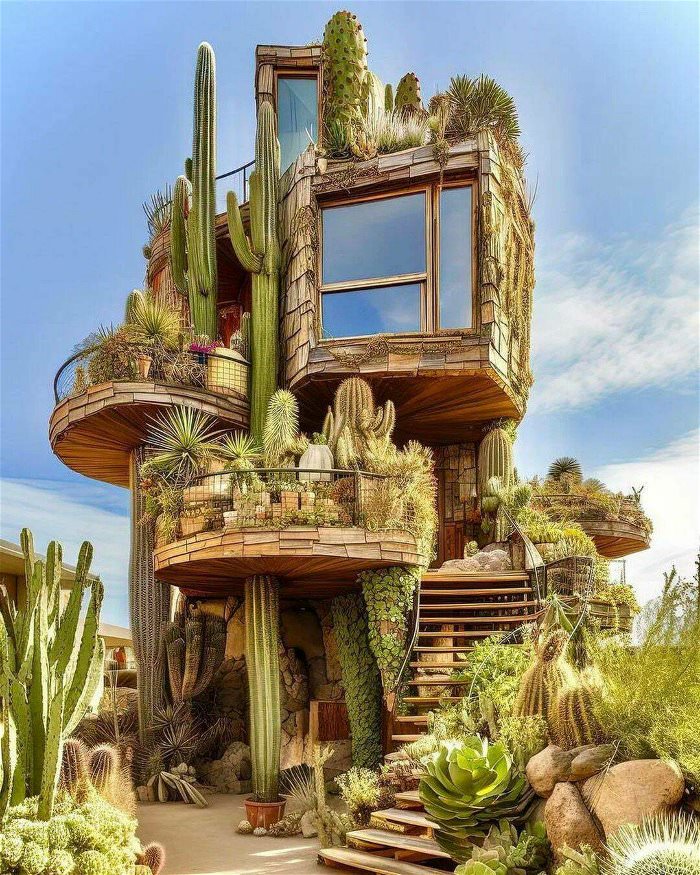 cool cactus house