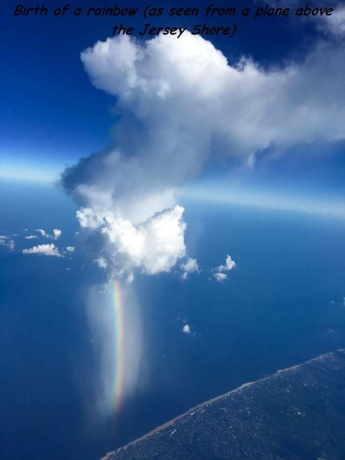 cool rainbow seen from above
