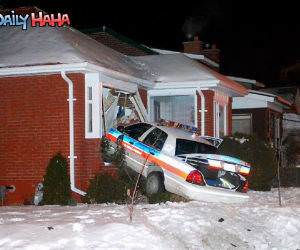 Cop Car Crashed Funny Pic