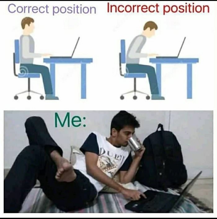 correct position