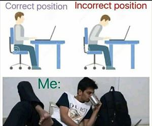 correct position