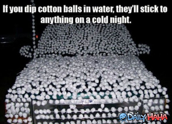 Cotton Ball Prank funny picture