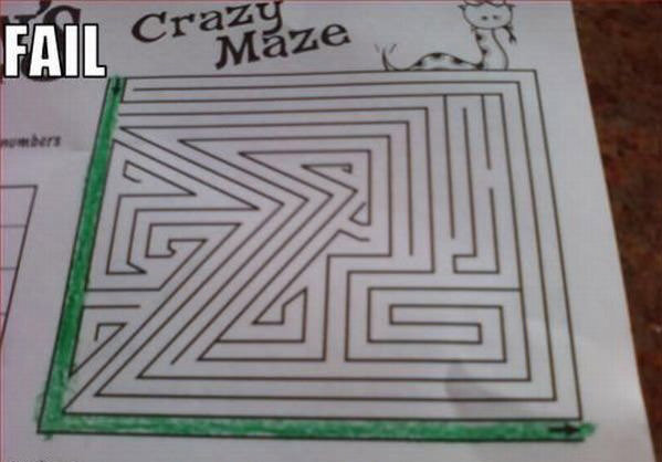 Crazy Maze Fail funny picture