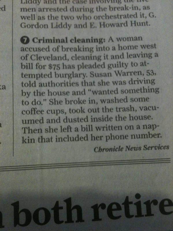 Criminal Cleaning funny picture
