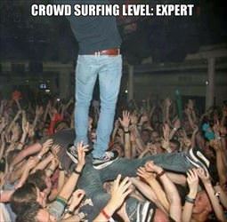 crowd surfing level