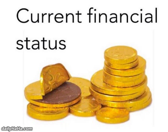current financial status funny picture