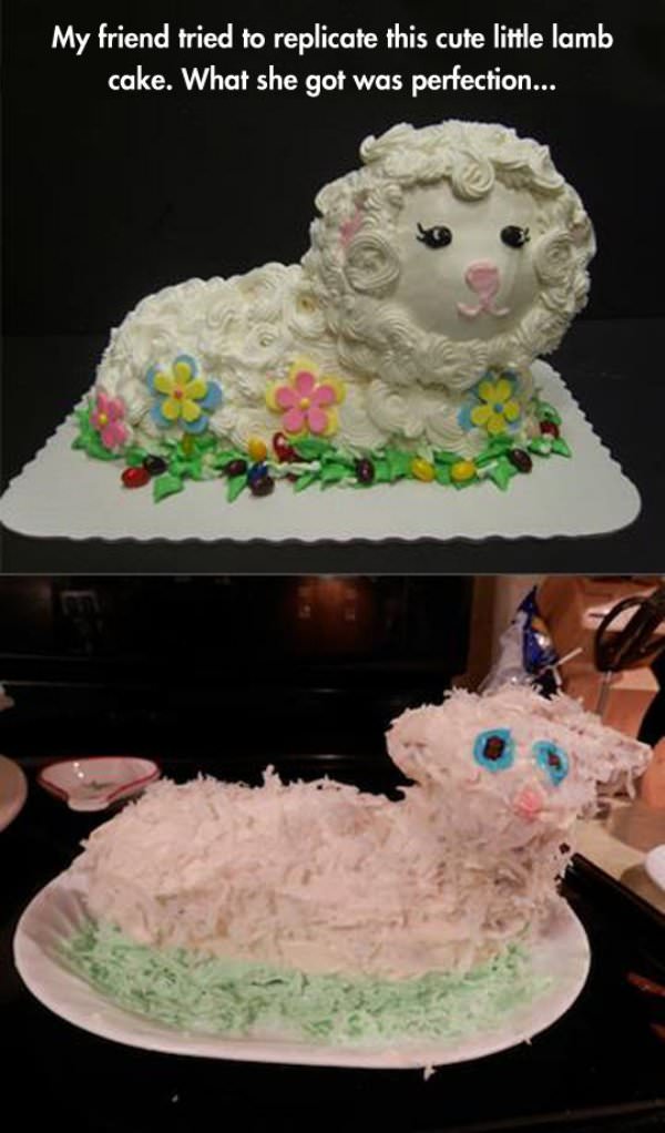 Cute Lamb Cake funny picture