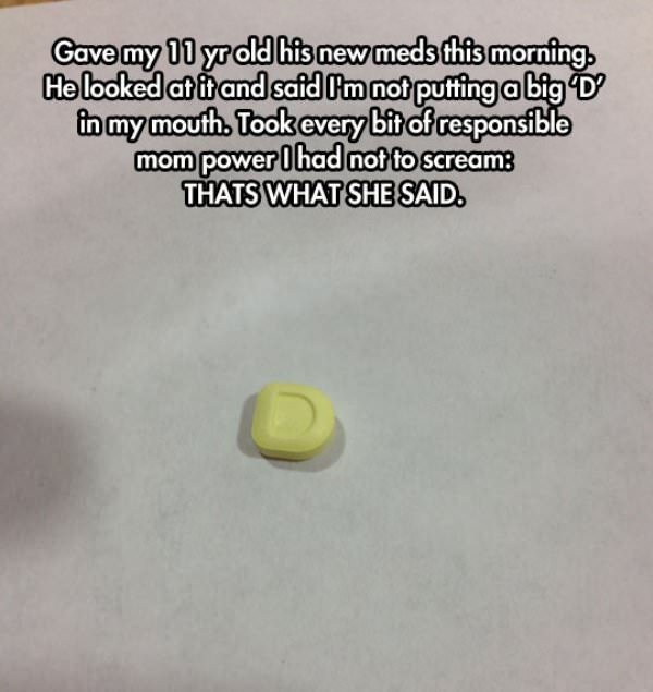 D Shaped Pill funny picture