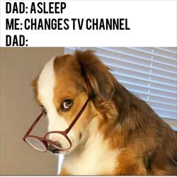 dad is asleep