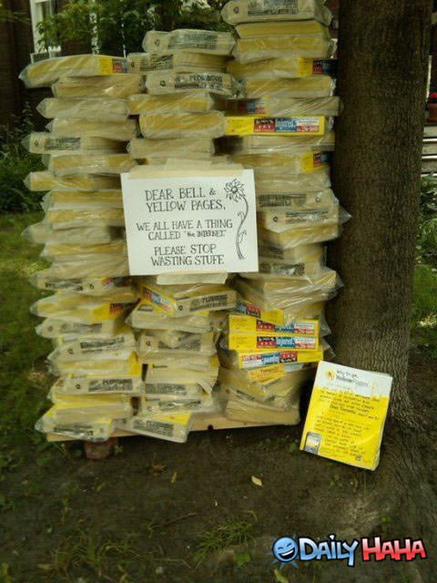 Dear Yellow Pages funny picture