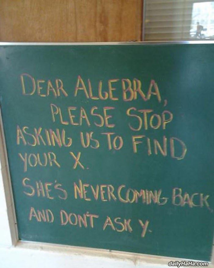 dear algebra funny picture