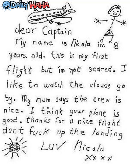 Dear captain Letter