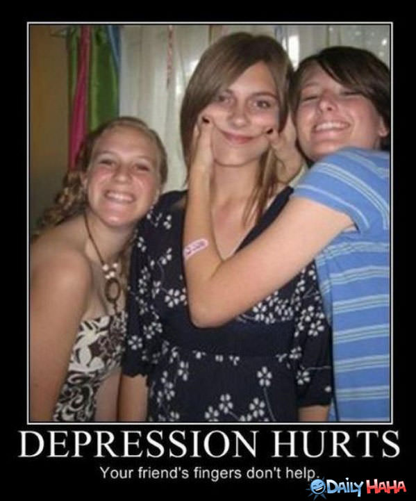 Depression Hurts funny picture