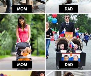 difference between moms and dads funny picture
