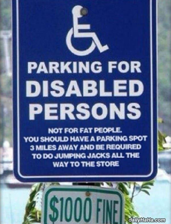 disabled parking funny picture