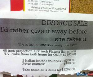 Divorce Sale funny picture