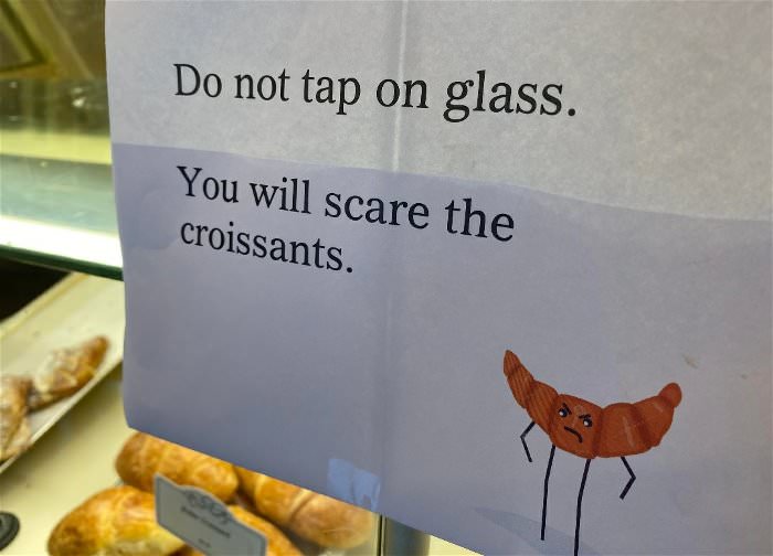 do not tap the glass