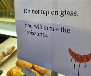 do not tap the glass