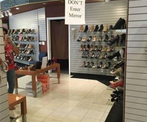 do not enter mirror funny picture