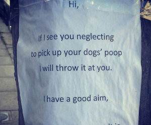 dog poops funny picture
