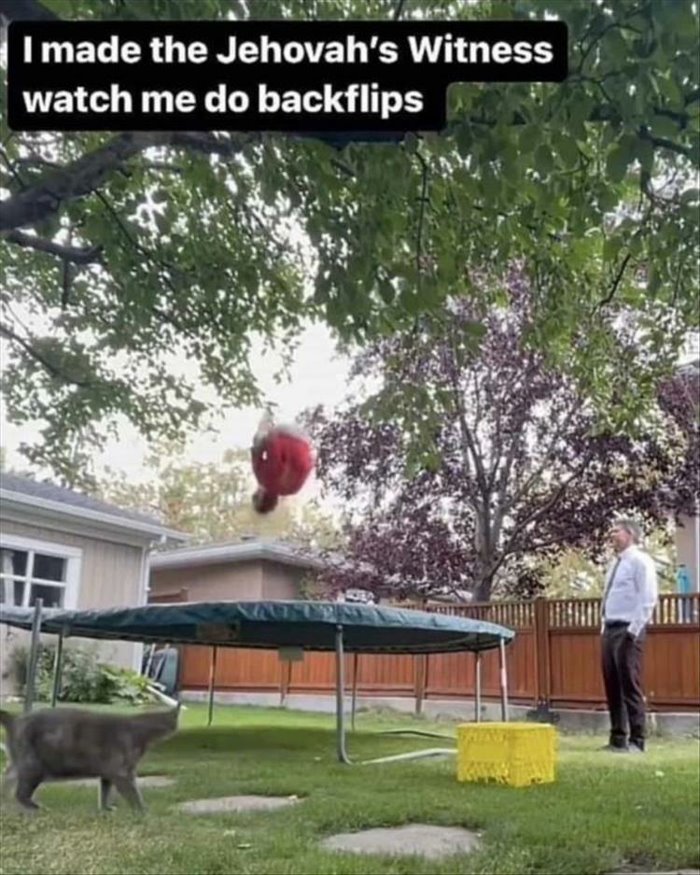doing some backflips