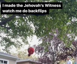 doing some backflips