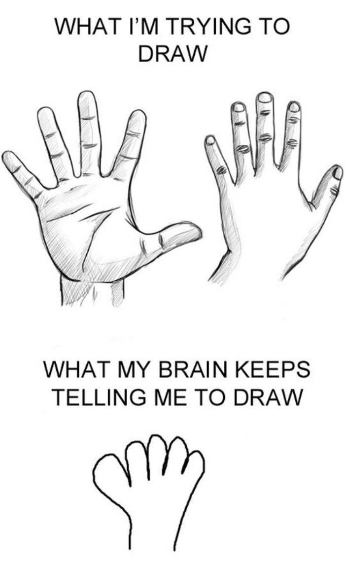 drawing hands funny picture