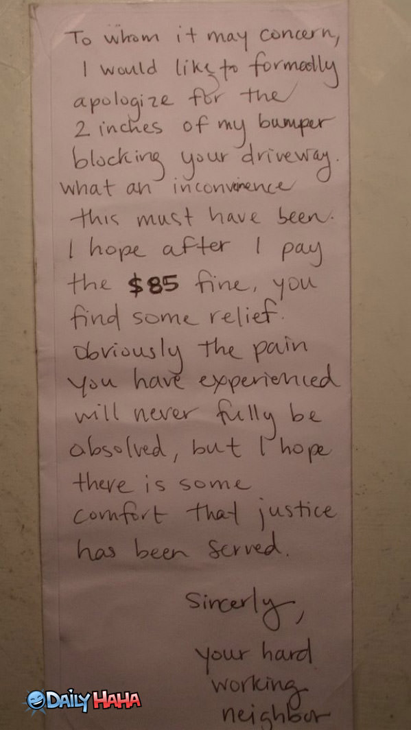 Driveway Blocker funny picture