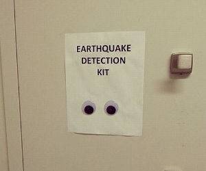 earthquake detection kit funny picture