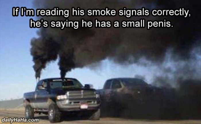 easy to read smoke signals funny picture