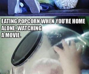 eating popcorn funny picture