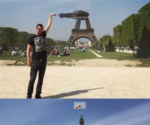 eiffel tower tourist photoshop funny picture