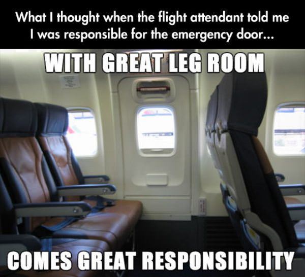 emergency exit row funny picture